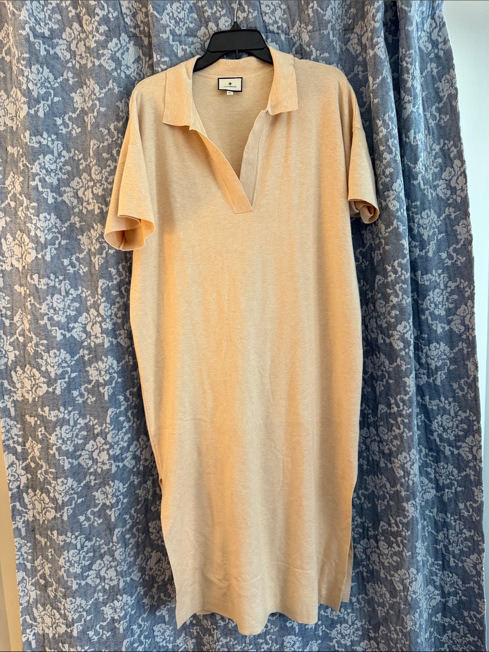 Tuckernuck Lightweight Knit Polo Sweater in Beige